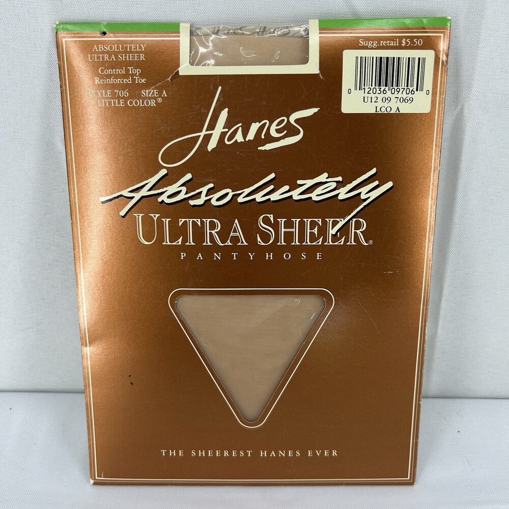 Hanes Absolutely Ultra Sheer Little Color pantyhose size A 706 Reinforced Toe